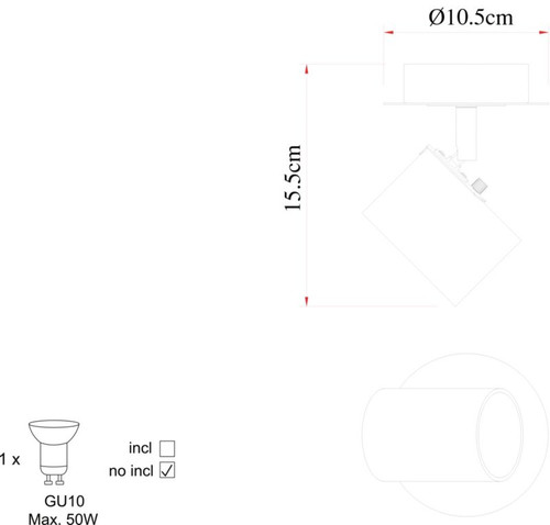 Spotlight Colours Loka 1 x 50W GU10, white