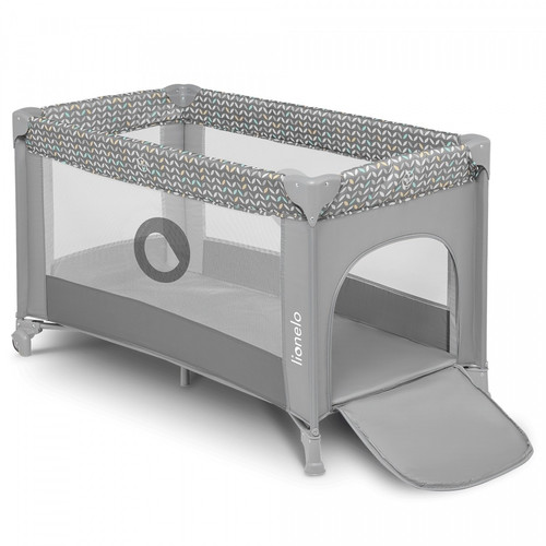 Lionelo Travel Cot Stefi Grey Concrete Multicolor 0+