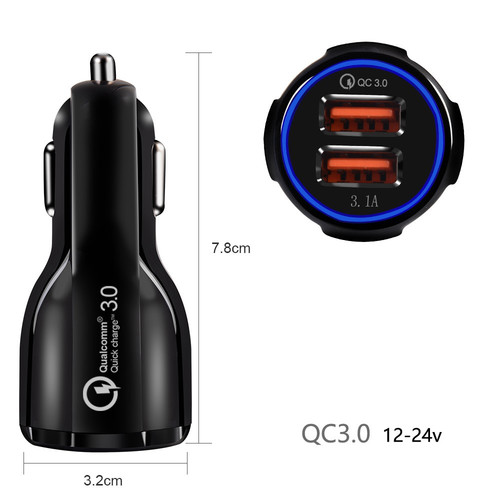MacLean Car USB Socket Charger MCE478B, black