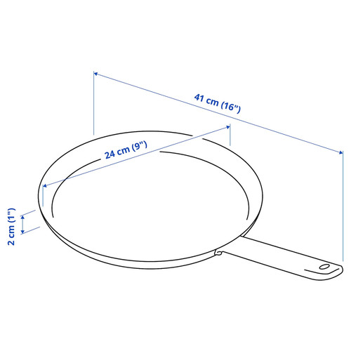 IKEA 365+ Crepe-/pancake pan, stainless steel/non-stick coating, 24 cm