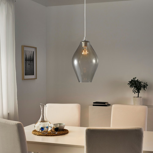 HOLMEJA Pendant lamp shade, grey