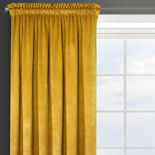 Curtain Rosa 135 x 300 cm, mustard yellow