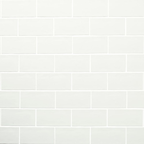 Glazed Tile Vernisse GoodHome 7.5 x 15 cm, white, 0.9 m2