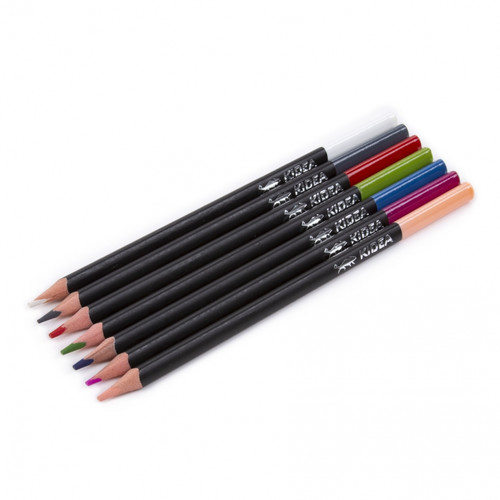 Kidea Triangular Coloured Pencils 36 Colours in Metal Box