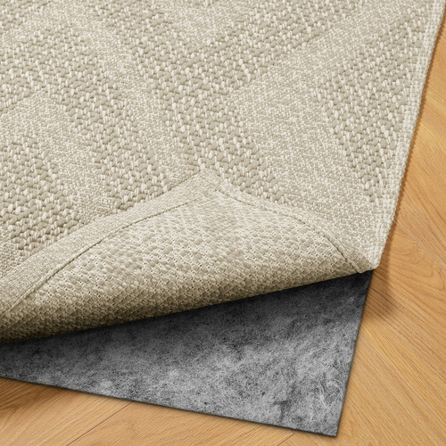 FULLMAKT Rug flatwoven, in/outdoor, beige/mélange, 60x90 cm