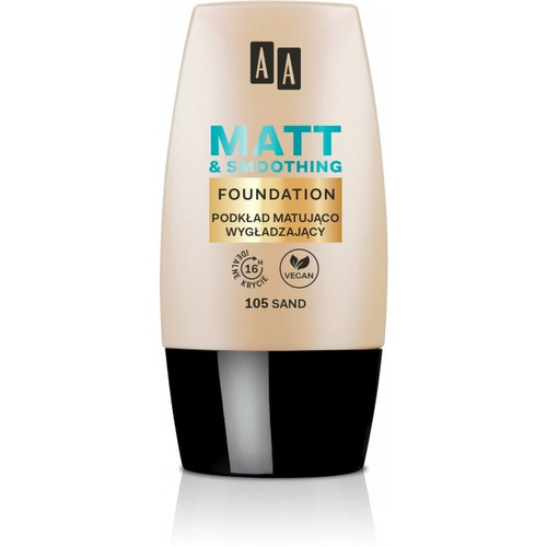 AA Make-Up Matt Mattifying & Smoothing Foundation 105 Sand 30ml