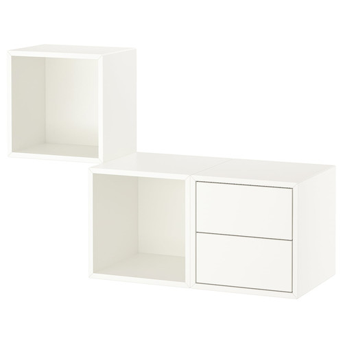 EKET Wall-mounted storage combination, white, 105x35x70 cm