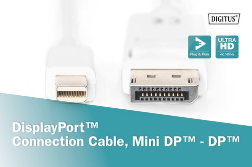 Digitus DisplayPort Connection Cable 1.1a Mini  DP-DP M / M 2.0m