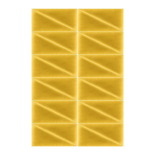 Upholstered Wall Panel Triangle Stegu Mollis 15x30cm 2pcs L, yellow