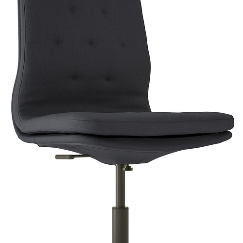 MULLFJÄLLET Conference chair with castors, Naggen dark grey