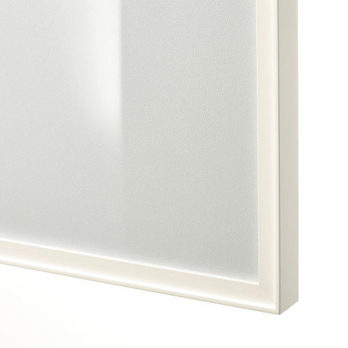 HÖGBO Glass door, white, 40x192 cm