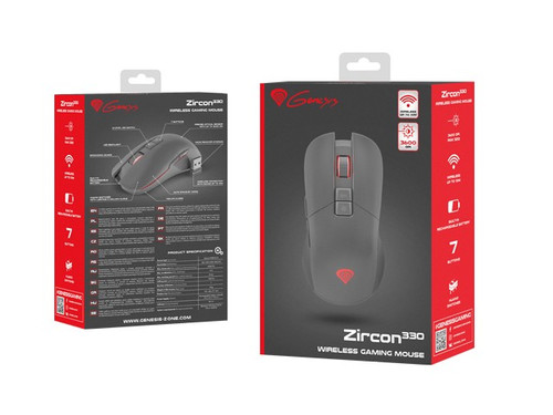 Natec Gaming Wireless Optical Mouse Genesis Zircon 330