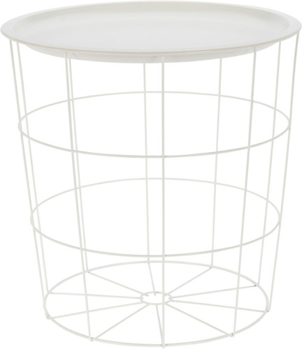 Side Table with Storage Cocotte, white
