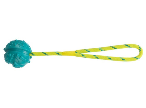 Trixie Dog Toy Ball with Rope 7cm, assorted colours