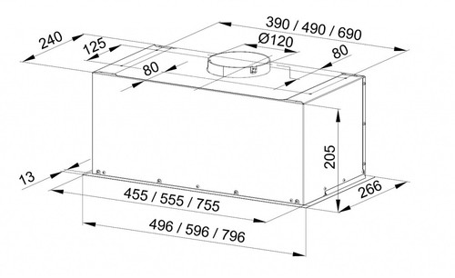 Maan Hood Fiugi L 60, inox