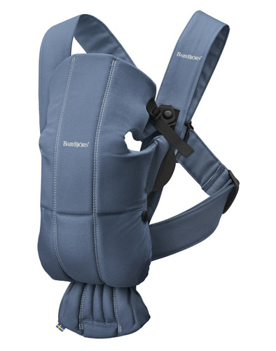 BABYBJÖRN - Baby Carrier MINI Cotton, Indigo 0-12m