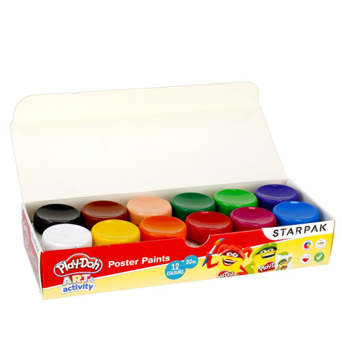 Starpak Poster Paints 12 Colours x 20ml Play-Doh