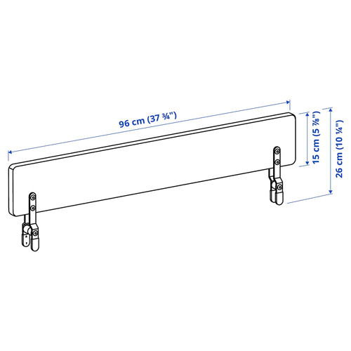 SLÄKT / NATTAPA Bed frm w strg+guard rl+slat bd bse, white, 90x200 cm