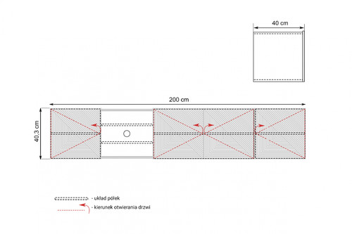 Wall-Mounted TV Cabinet Asha 200cm, cashmere