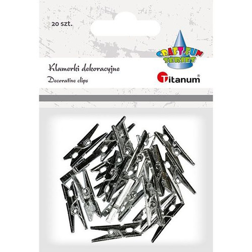 Decorative Clips 20pcs, silver