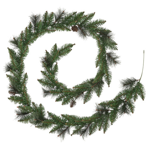 VINTERFINT Artificial garland, in/outdoor/pine cone, 3 m