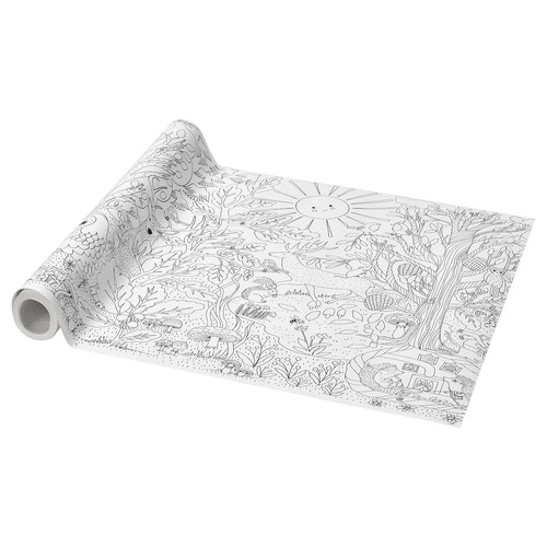 SKOGSDUVA Colouring paper roll, enchanted forest, 10 m