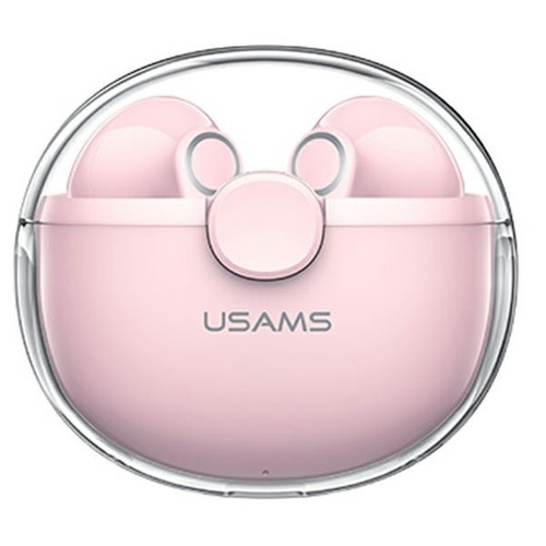 USAMS Bluetooth Headphones Earphones 5.1 TWS BU Series, pink