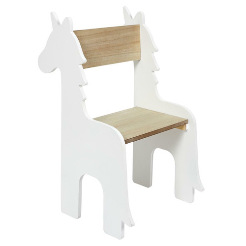 Children's Chair Unicorn, white/natural