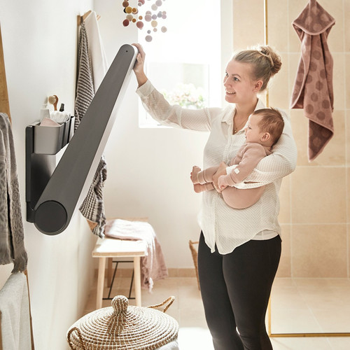 LEANDER WALLY™ Wall-mounted Changing Table, dusty grey