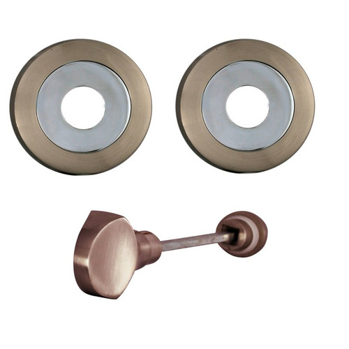 Door Escutcheon Schaffner, satin nickel/chrome