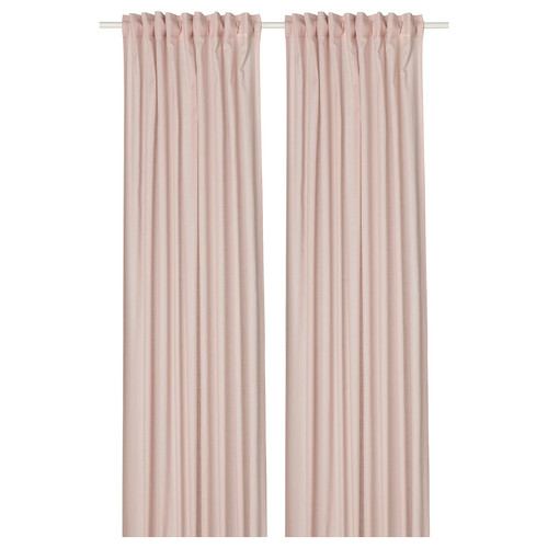 SILVERLÖNN Sheer curtains, 1 pair, pink, 145x300 cm