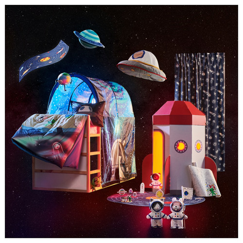 AFTONSPARV Soft toy, spaceship/multicolour