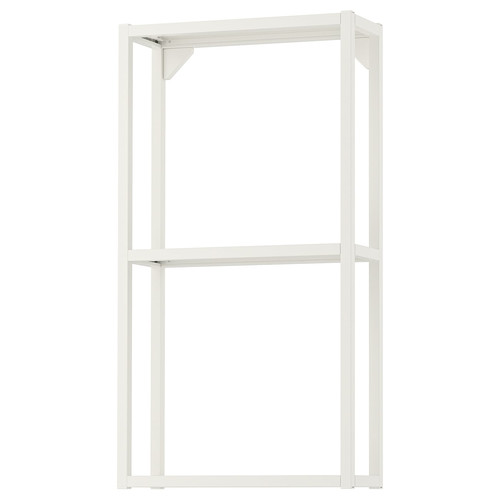 ENHET Wall fr w shelves, white, 40x15x75 cm