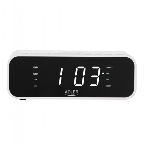 Adler Clock Radio with Wireless Charger AD 1192W, white