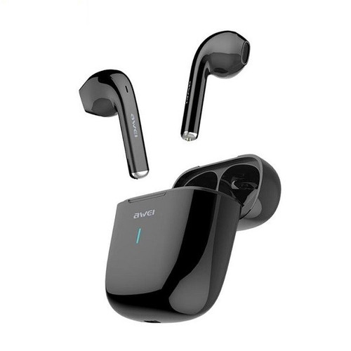 AWEI Bluetooth Headphones Earphones 5.0 T26 TWS + dock station, black