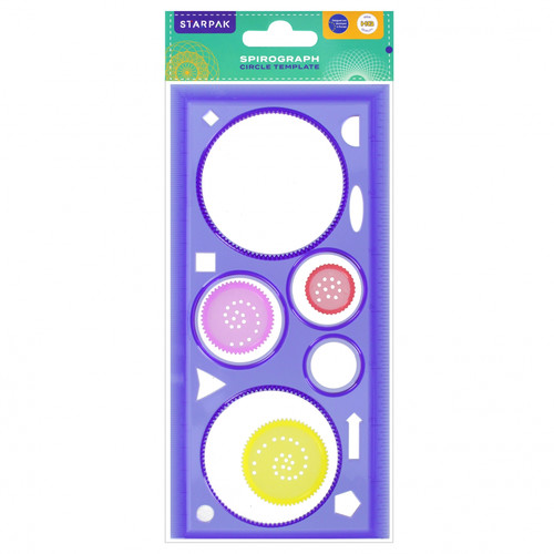 Starpak Spirograph Circle Template 1pc, assorted colours