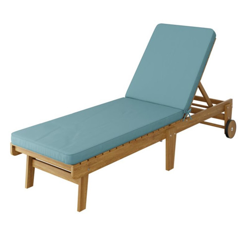 GoodHome Outdoor Sun Lounger Denia, wood