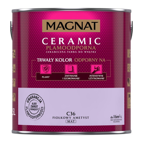 Magnat Ceramic Interior Ceramic Paint Stain-resistant 2.5l, violet amethyst