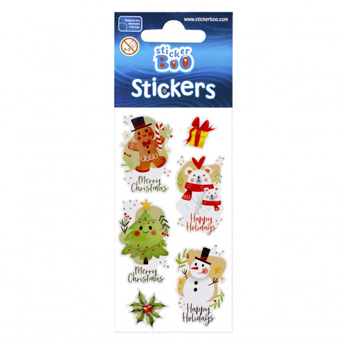 Christmas Stickers Set 6x18cm, 1 set, assorted