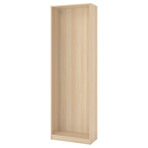 PAX Wardrobe frame, white stained oak effect, 75x35x236 cm