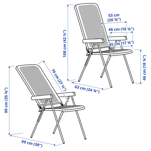 TORPARÖ Reclining chair, outdoor, white/grey