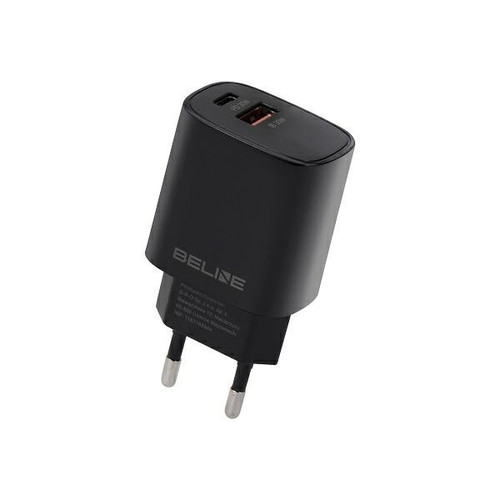 Beline Wall Charger EU Plug 30W USB-C + USB-A, black