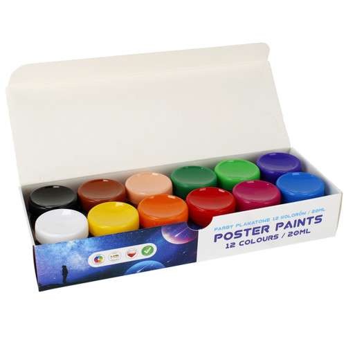 Starpak Poster Paints 12 Colours x 20ml Space