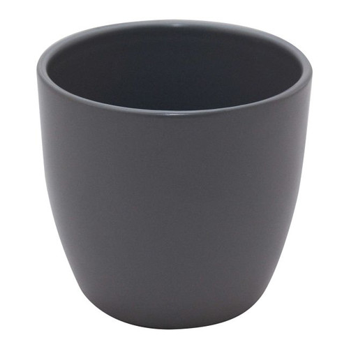 GoodHome Plant Pot Cover Emi 13.5cm, grey