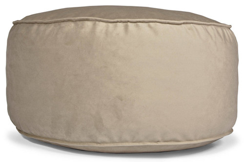 Large Pouffe, velvet, beige