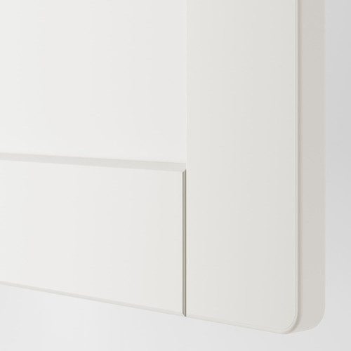 SMÅSTAD / PLATSA Storage combination, white with frame/with changing table, 210x79x181 cm