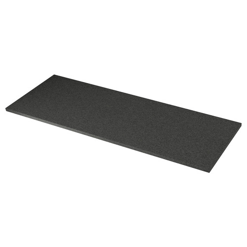 EKBACKEN Worktop, black stone effect, laminate, 186x2.8 cm