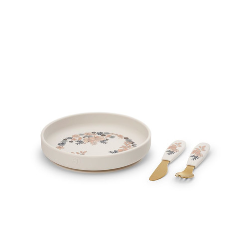 Elodie Details Silicone Plate Set - Blue Garden