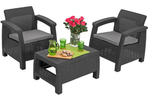 Garden Furniture Set CORFU WEEKEND, graphite