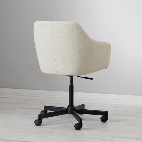 TOSSBERG / MALSKÄR Swivel chair, Gunnared beige/black